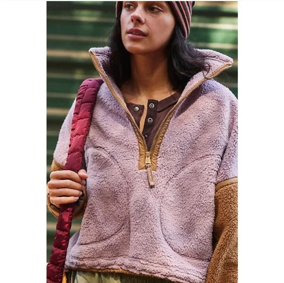 NTW FREE PEOPLE Mountain High Logo Fleece Half Zip - Picture 4 of 6